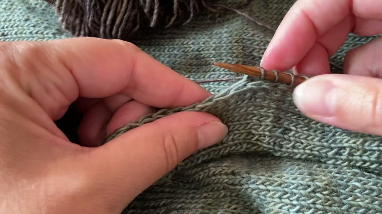 Pick up and knit on RS