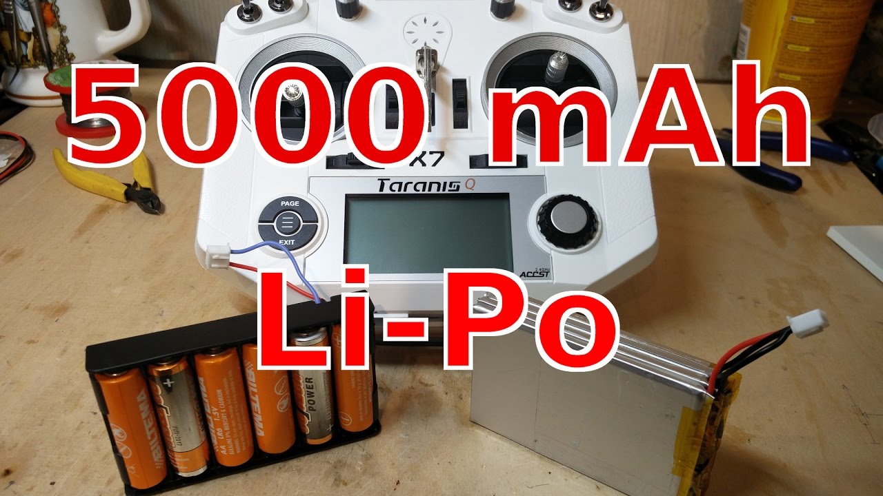 Taranis Q X7 LIPO battery upgrade 5000mAh