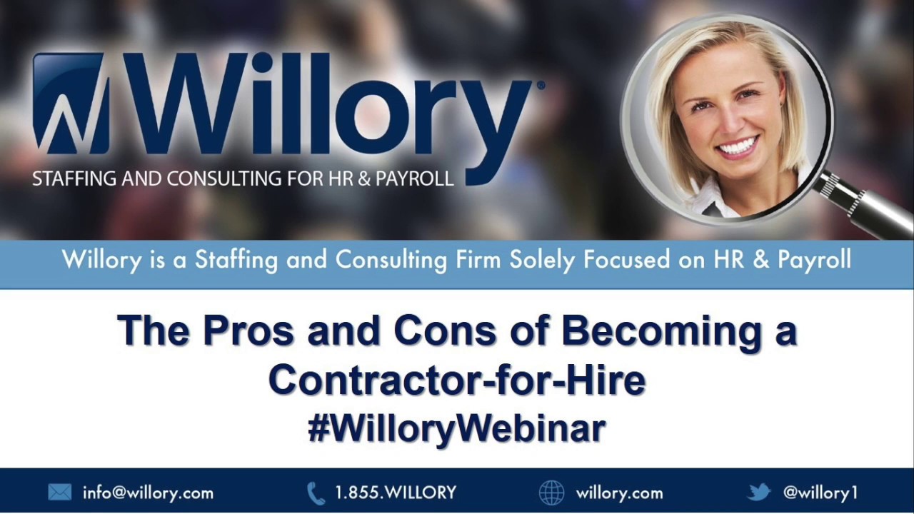 Sample of The Pros and Cons of Becoming a Contractor-for-Hire Webinar