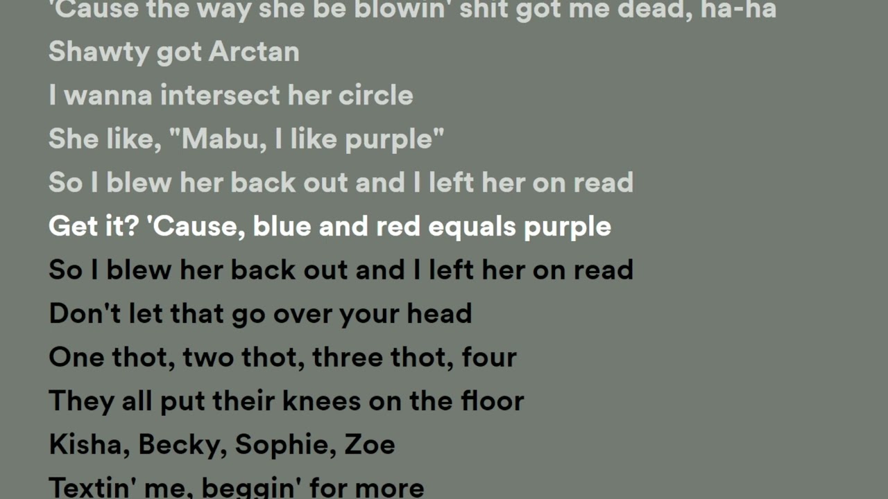 Lil Mabu - MATHEMATICAL DISRESPECT (Lyrics)