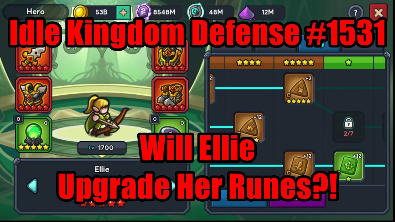 Idle Kingdom Defense #1531 - Will Ellie Upgrade Her Runes?! #IdleKingdomDefense