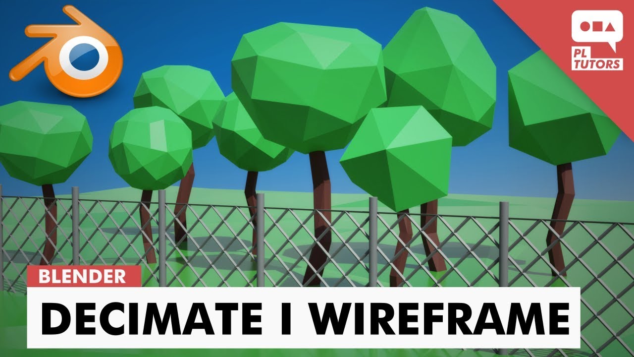 Modyfikatory: Decimate i Wireframe - Blender 2.8