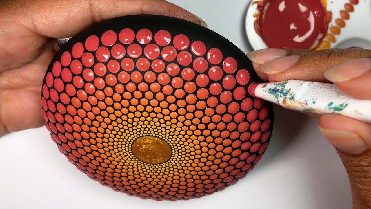 Mandala Art Dot Painting Rocks Painted Stones | How to Paint Mandala for Beginners Tutorial #mandala