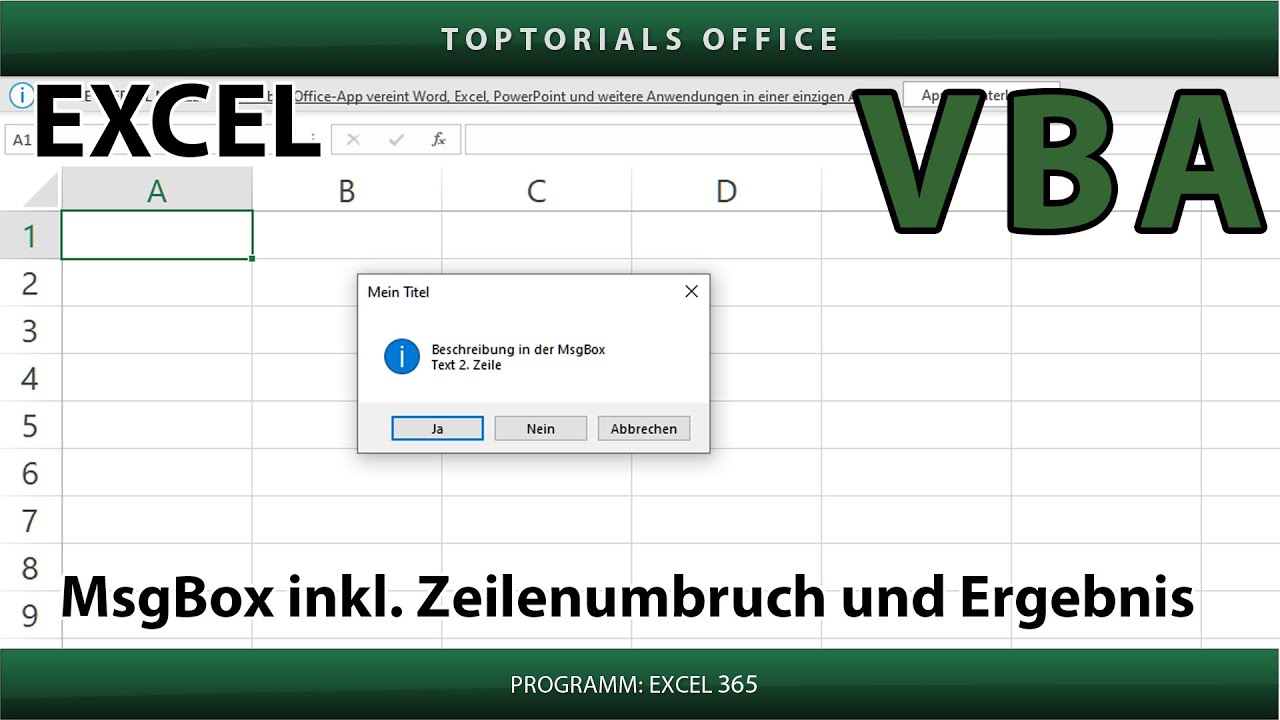 MsgBox inkl. Zeilenumbruch und Ergebnis in Excel VBA