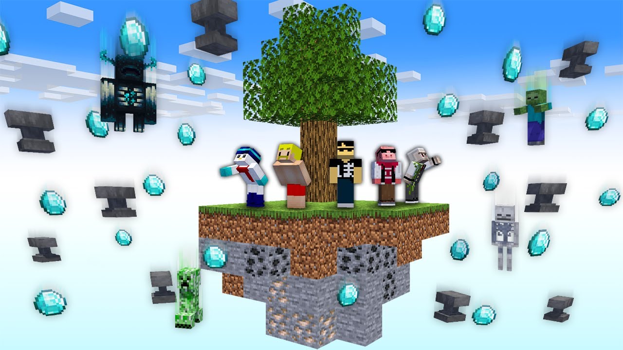 【マイクラ】いろんな雨が降るスカイブロック
