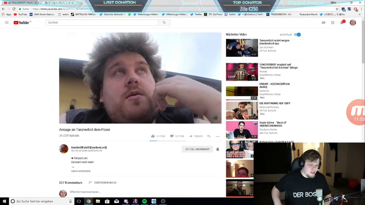 TANZVERBOT reagiert auf Drachenlord: "Ansage an Tanzverbot den Poser"
