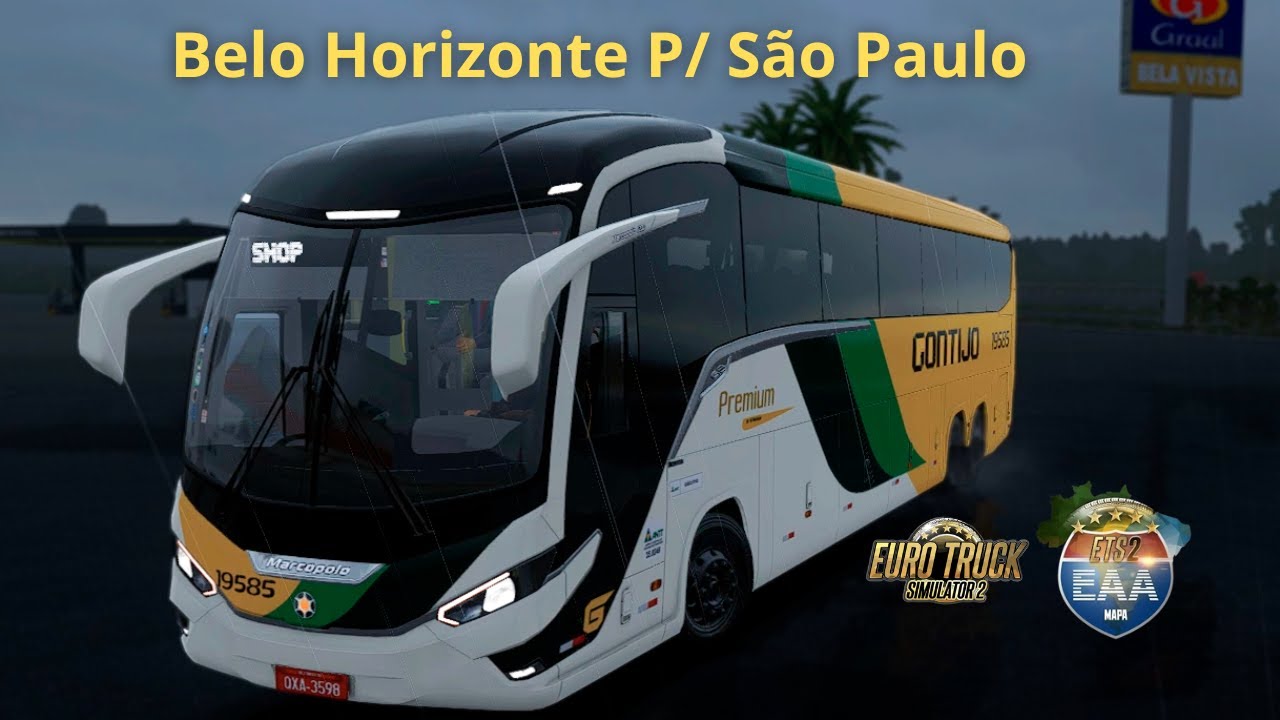 De Belo Horizonte a São Paulo | Viagem Simulada Marcopolo Paradiso G8 1200 - Viação Gontijo