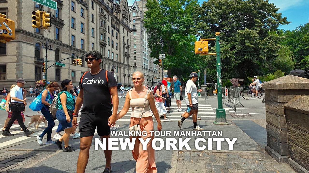 NEW YORK CITY WALKING TOUR MANHATTAN Central Park, Brooklyn Bridge, 6th Avenue, 7th Avenue, 4K