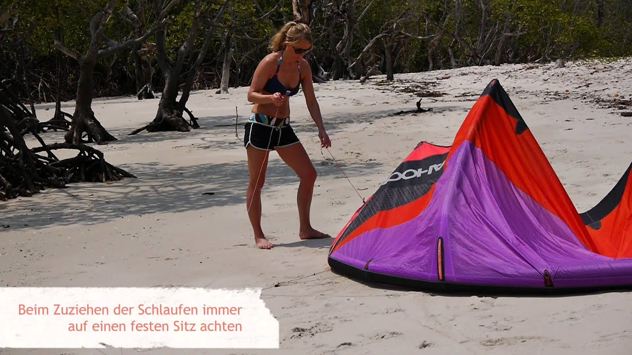 Die Kite Bar und Leinen - Kitesurfen Lernen Online Video Tutorial