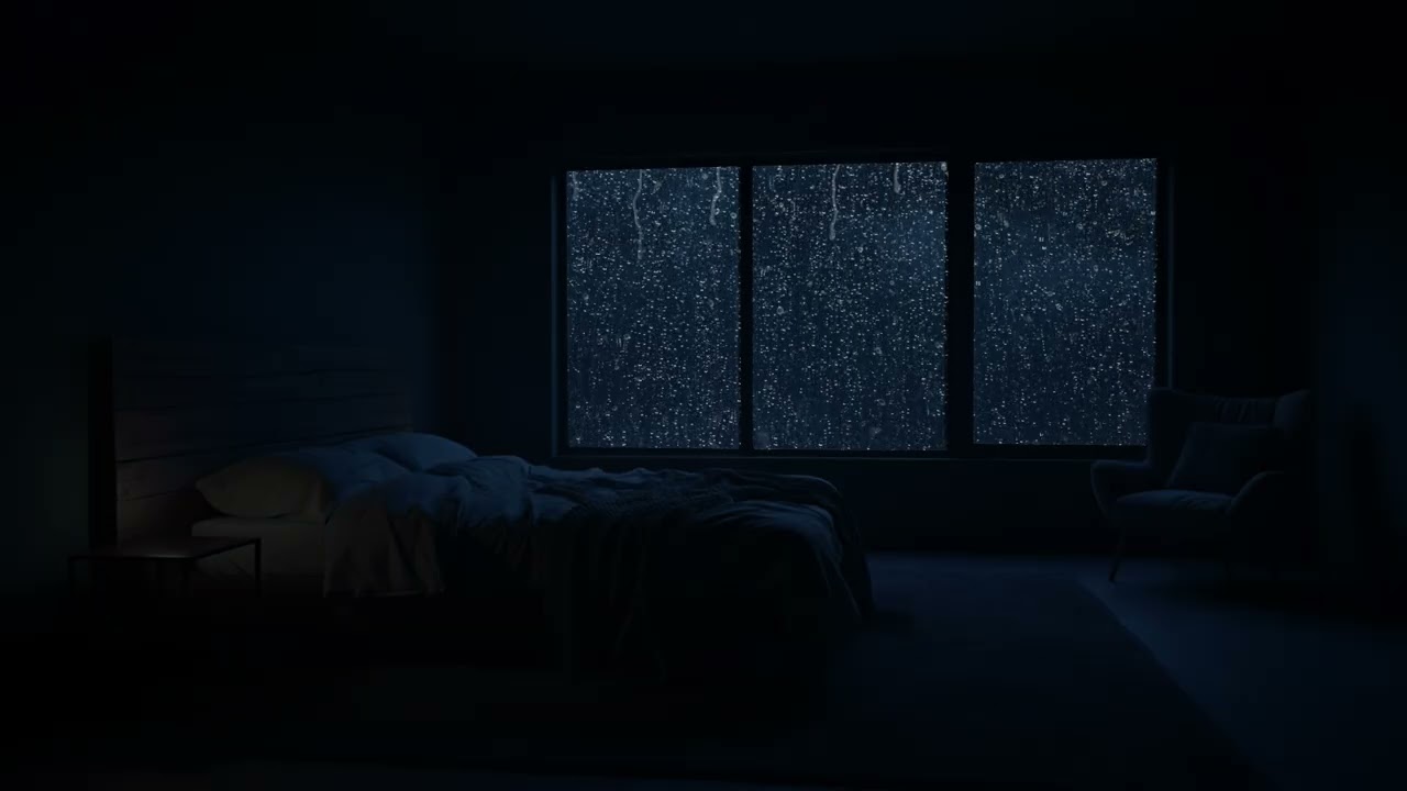 Dark Screen Rain Sounds 🌧️ Sleep Deeply All Night and Wake Up Feeling Fully Energized