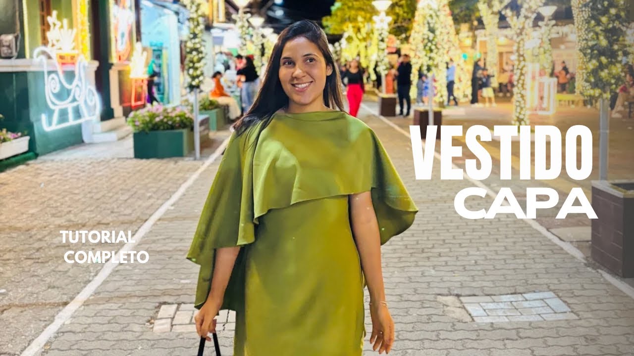 Como fazer vestido com CAPA | Passo a passo completo | Na mini máquina