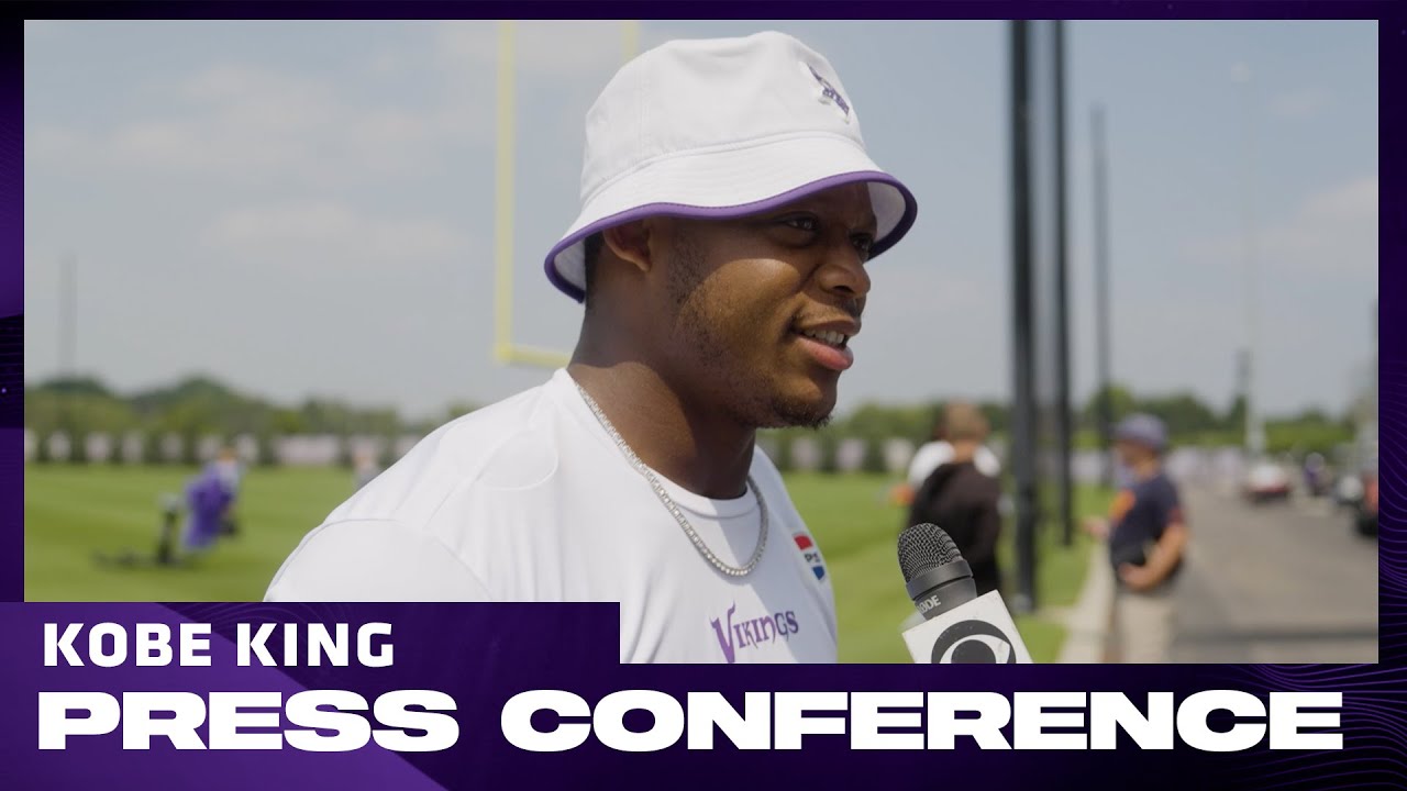 Kobe King Talks Learning from Veteran Teammates, Vikings Linebacker Group, First NFL Training Camp