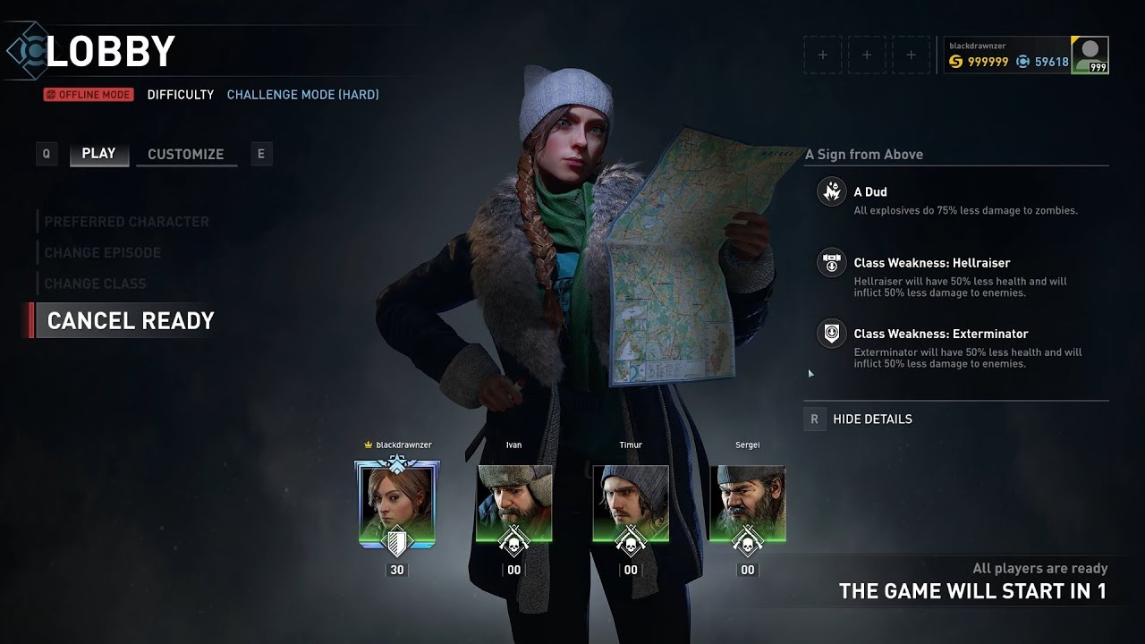 World War Z - Hard Challenge Mode With bots And Exterminator Class - Week of Feb 15 - 21, 2021