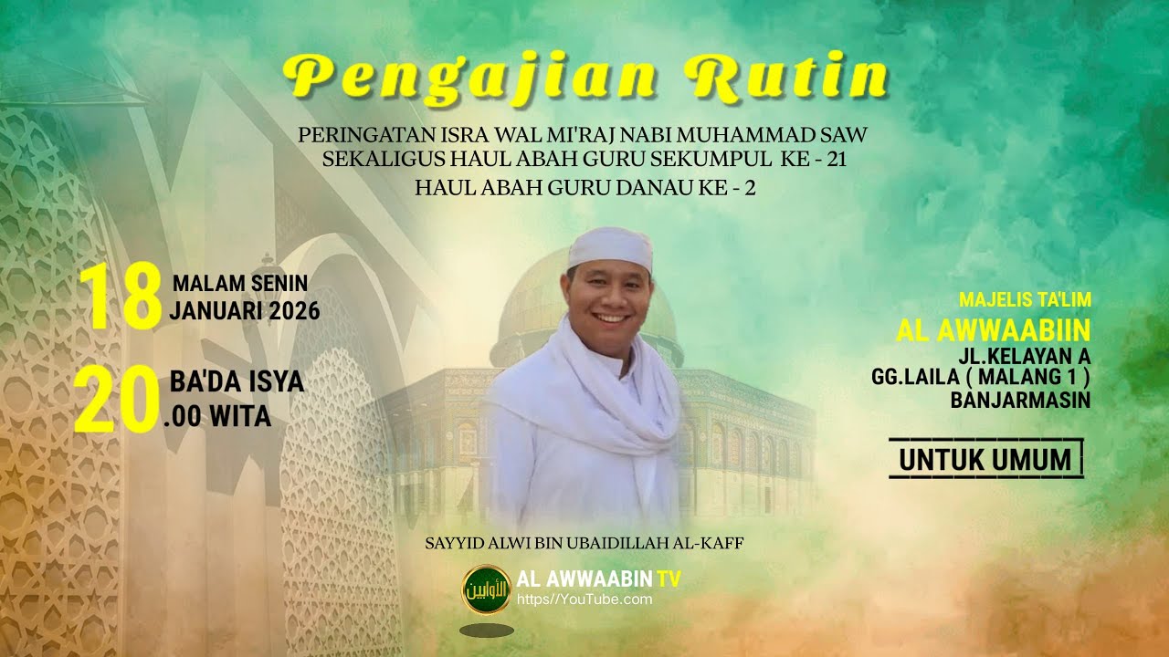 🔴[LIVE] Peringatan Isra Mi'raj Dan sekaligus Haul Guru Sekumpul Ke 21
