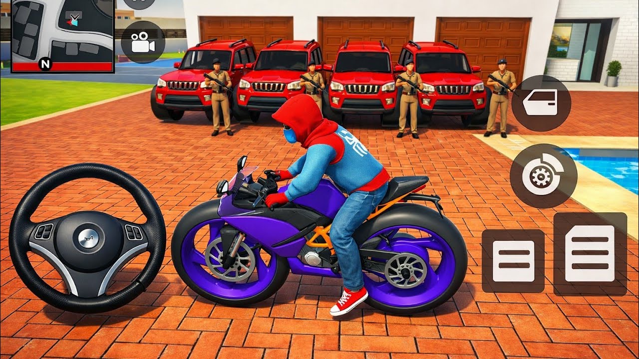 💥Franklin purchase order by modified 4️⃣ Scorpio Red Car 🚗 parking 🅿️🇮🇳 India thefts car simulator 🤑