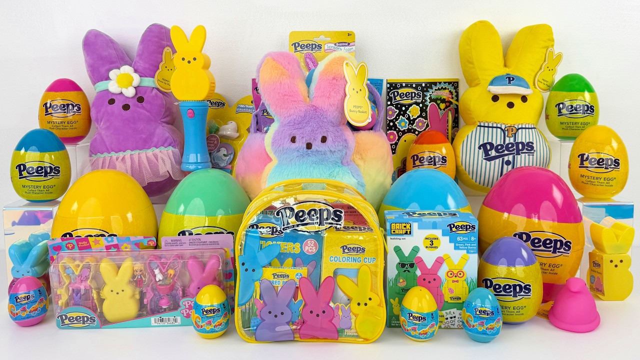 ASMR GIANT PEEPS Plushies and Mini Figures Unboxing Collection | Oddly Satisfying Toy Unboxing