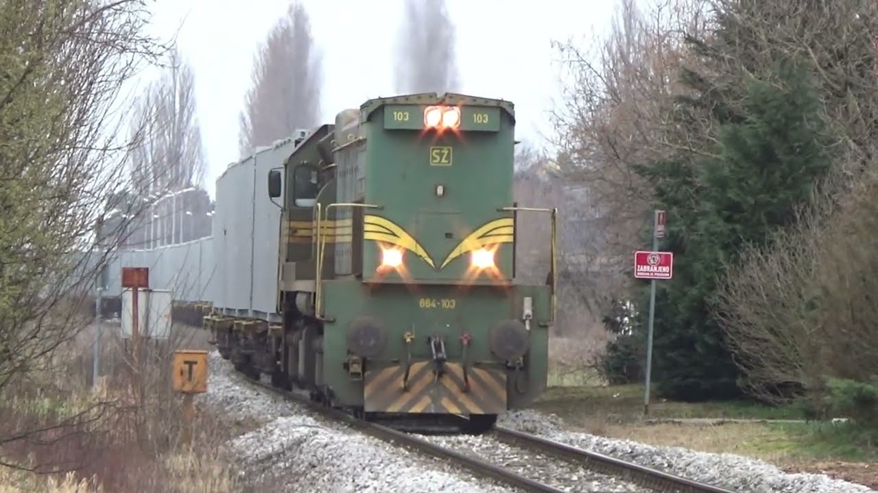 Tovorni vlaki z lokomotivo SŽ 664 103 // Freight trains with locomotive SŽ 664 103