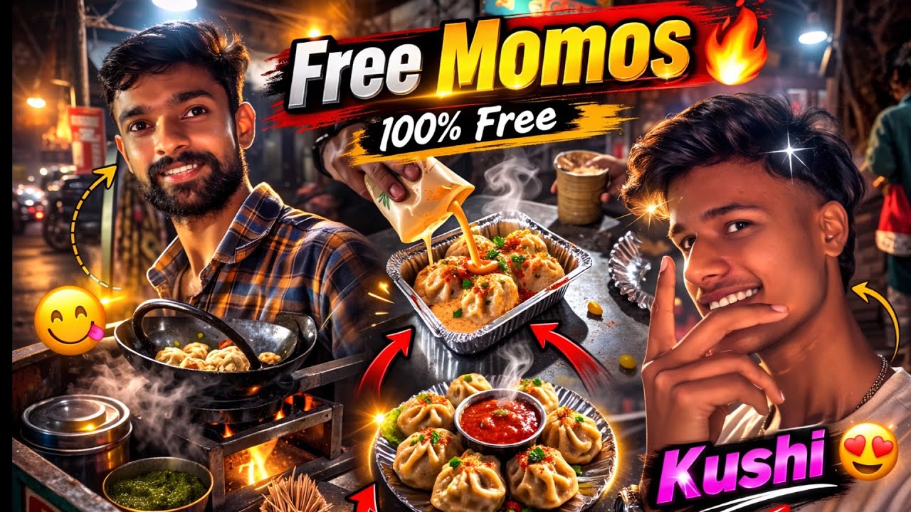 Promotion ￼wale uncle ne free ch kvate momos 😋 