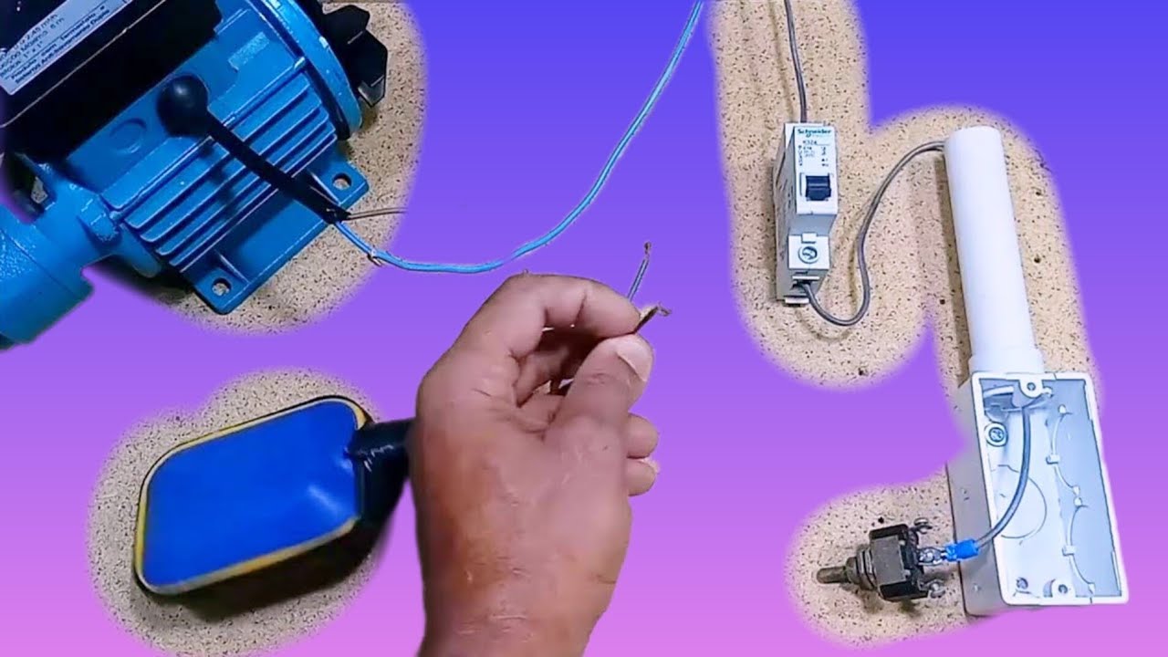 Como ligar uma bomba d'água monofasica manual e automático usando chave alavanca