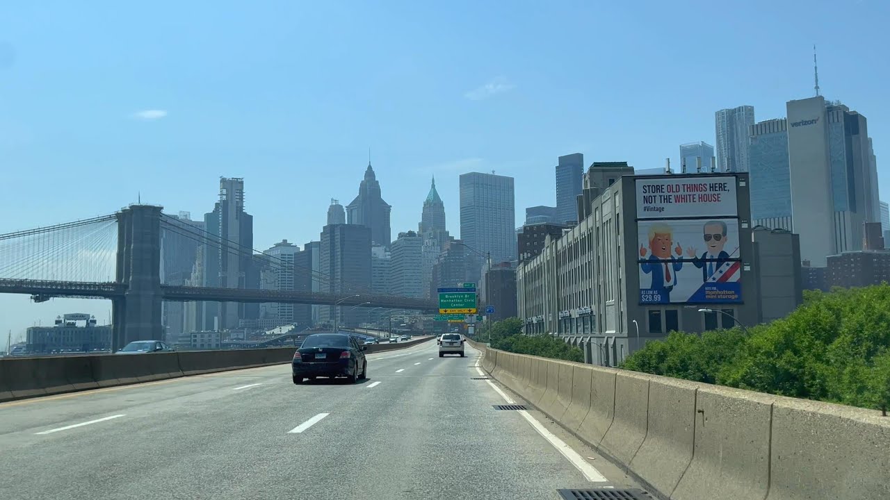 Driving New York City - Astoria, Queens to Dyker Heights via FDR Drive & Brooklyn Bridge | July 2024