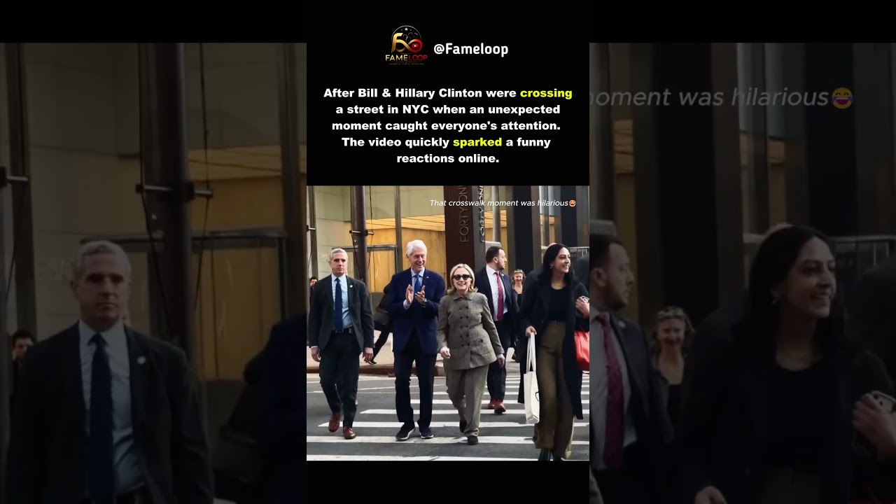 Bill Clinton and Hillary Clinton Spark Reactions During NYC Street Crossing #viral