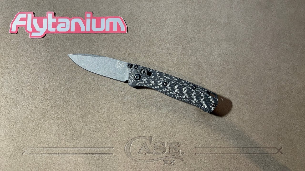Накладки Flytanium из углеродного волокна Crossfade для Benchmade Mini Bugout, Huge Haul (распако...