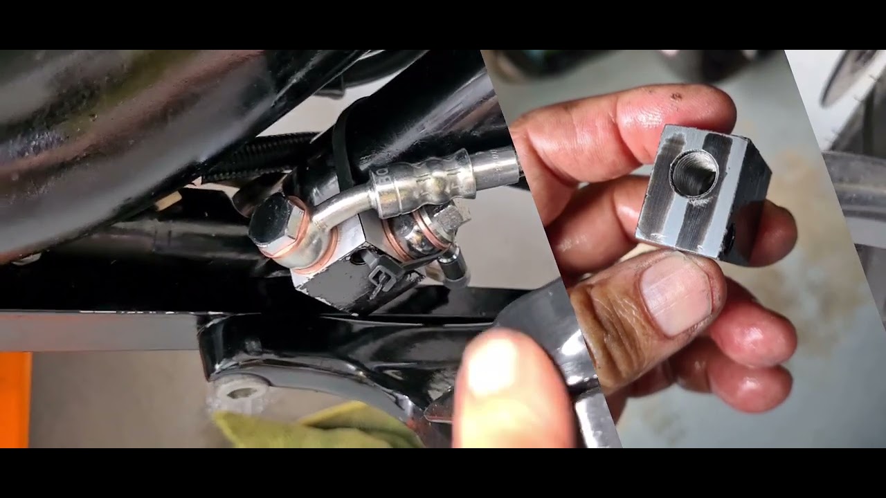 VICTORY Front footpegs extensions installation and brakeline flush and bleed...