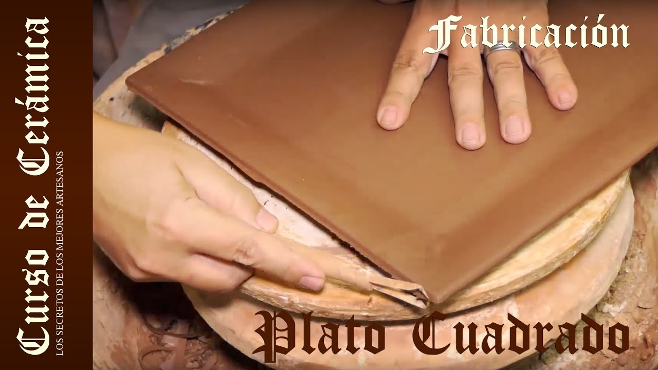 Curso de Cerámica - Fabricar Plato Cuadrado con Molde - Parte 2