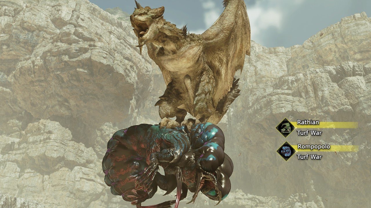 New Rompopolo Vs Rathian Turf War - Monster Hunter Wilds