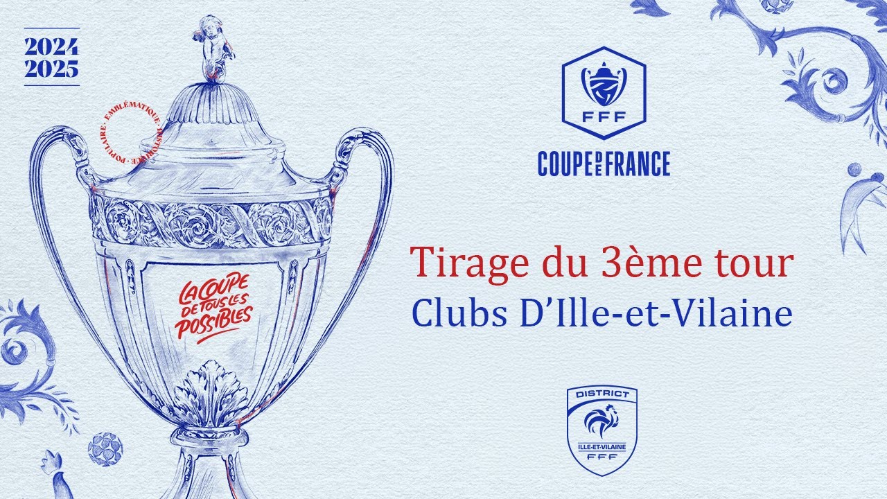 Tirage du 3ème tour de Coupe de France 2024-2025 (Clubs d'Ille-et-Vilaine)