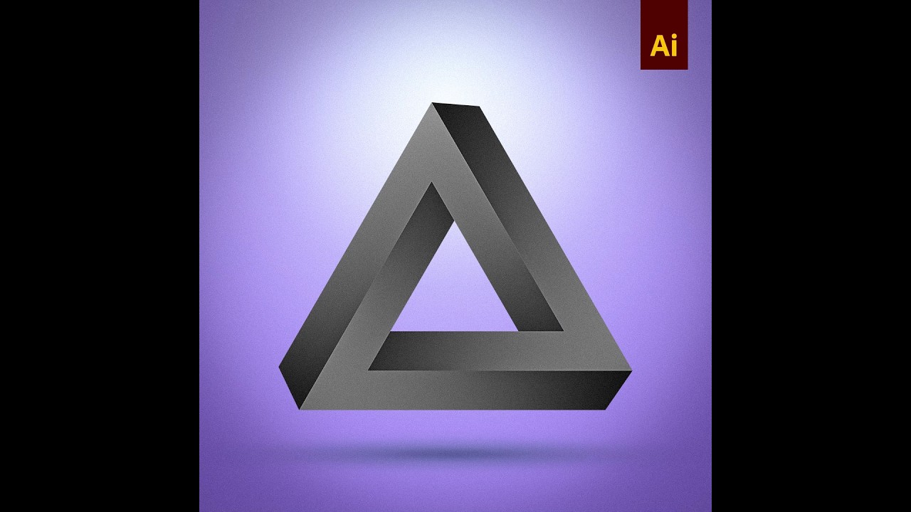 Penrose triangle optical illusion | Illustrator tutorial