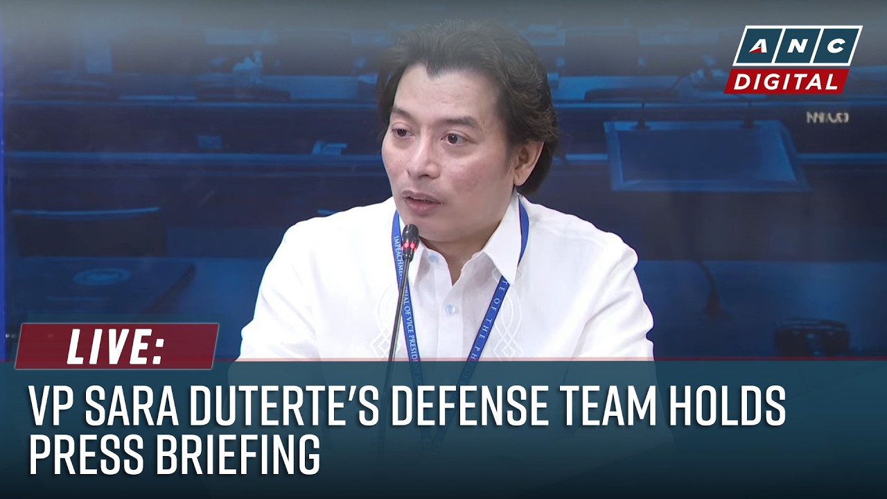 LIVE: VP Sara Duterte counsel Atty. Michael Poa holds press briefing on Impeachment Trial | July 21