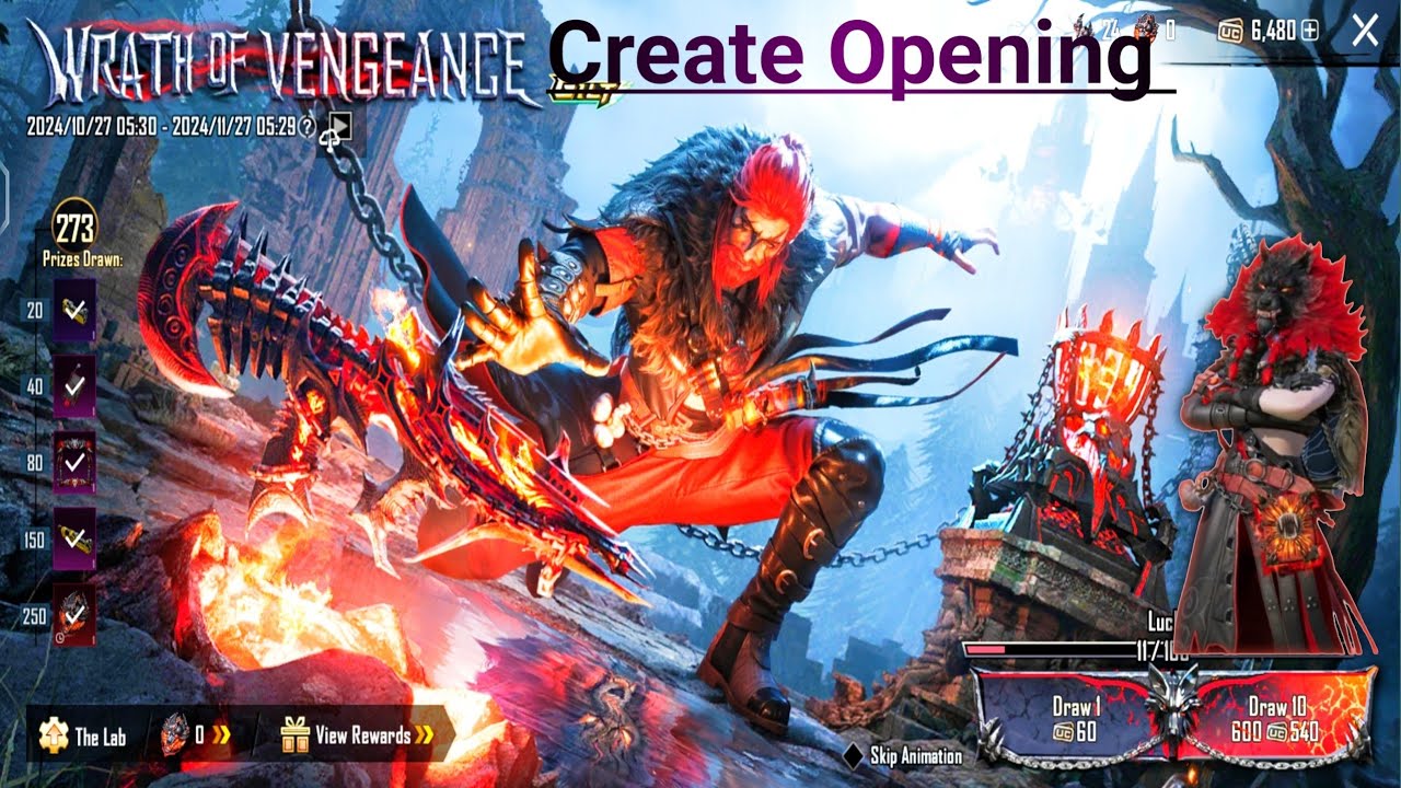 WRATH OF VENGEANCE Create Opening BGMI | New GILT Create Opening BGMI 🎁🔥💔