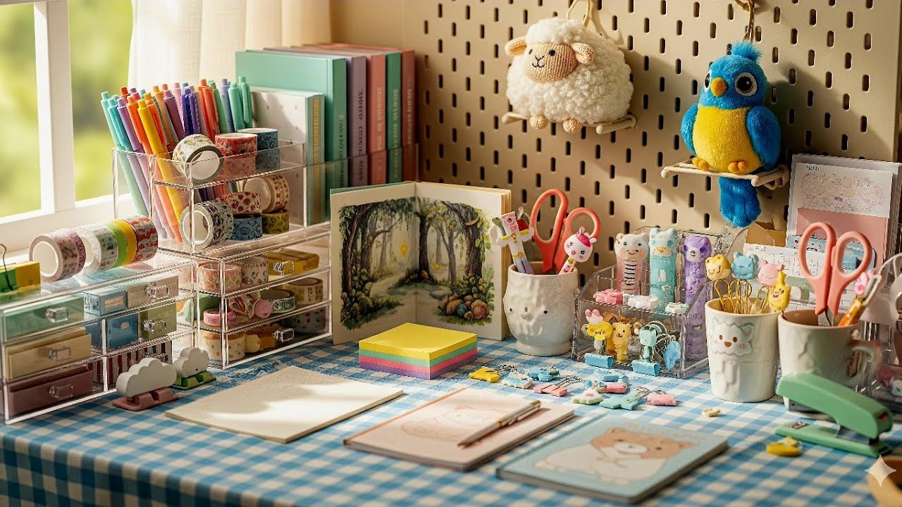 Insane Desk Makeover | Cute Stationery Organization | Aesthetic ASMR 💖😍
