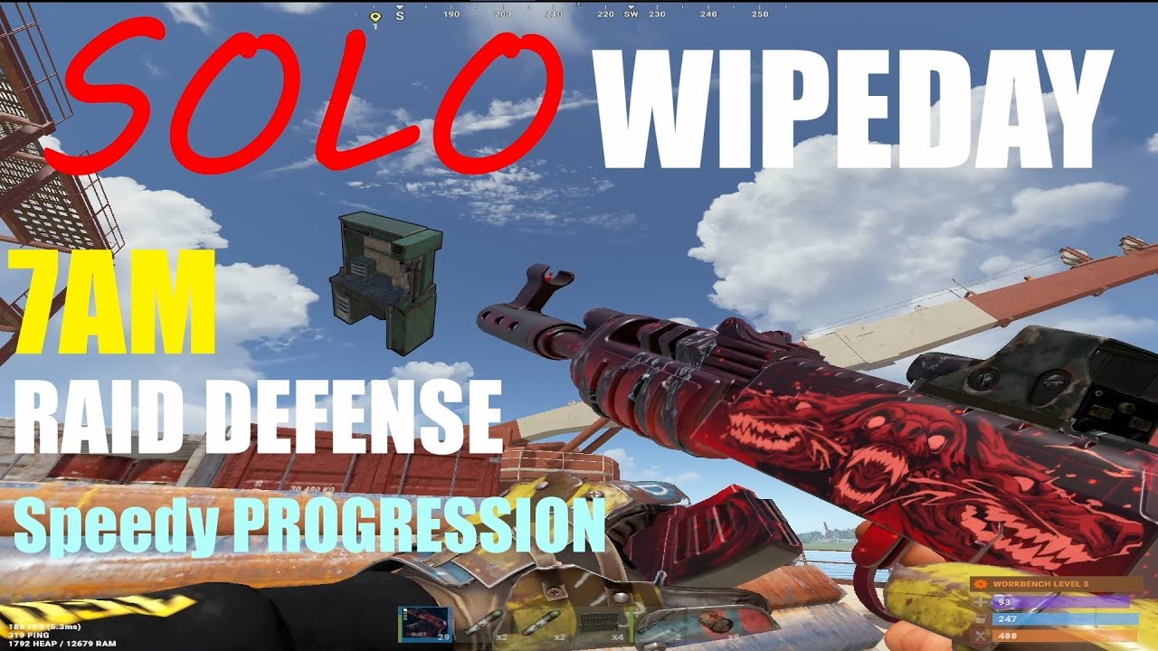 16,000 HOUR PLAYER DOMINATES ON WIPEDAY (7AM RAID DEFENSE + SETTINGS)  | Official Vanilla Rust
