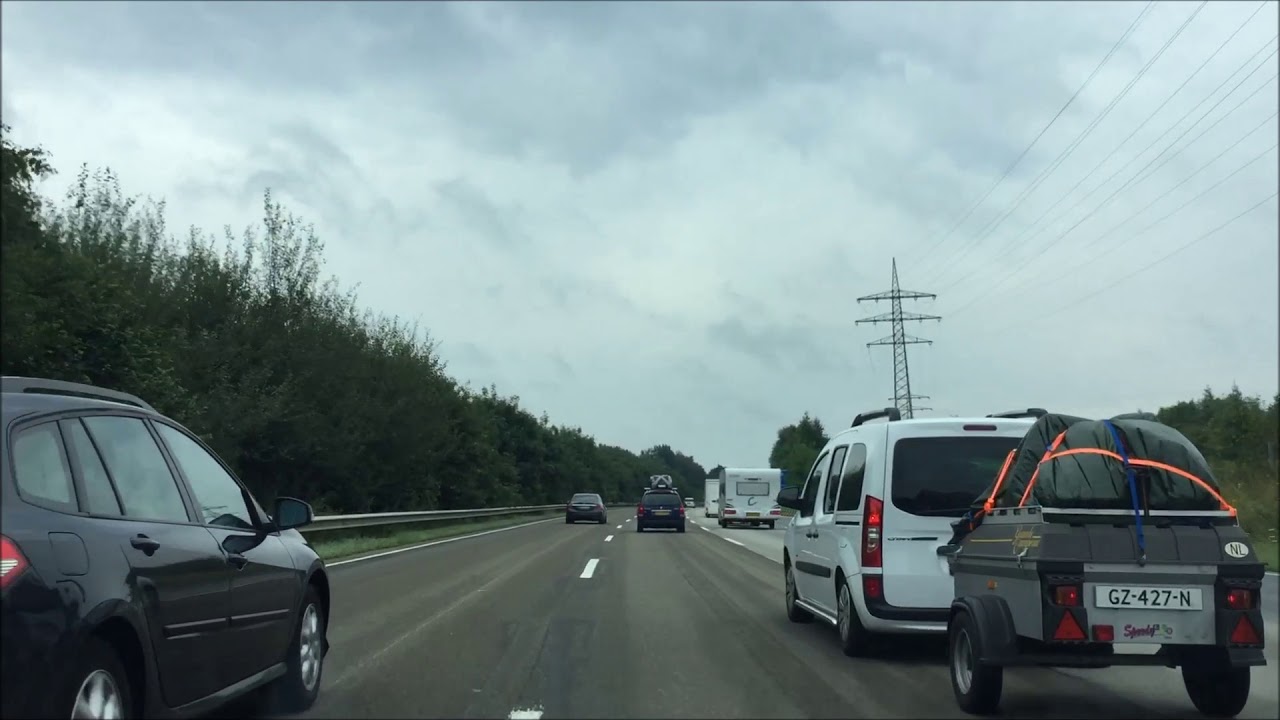 German Autobahn A3 southbound near Koblenz