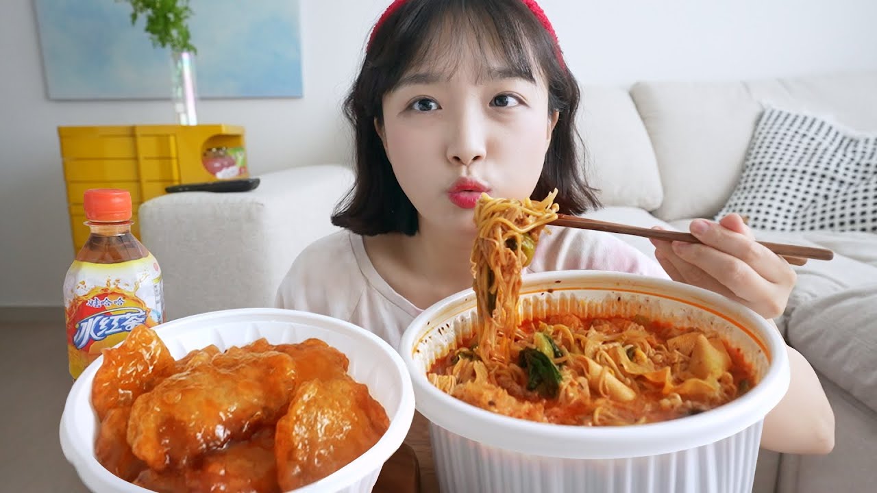 꿔바로우와 마라탕 먹방🔥마라 쿨타임 다 찼어…🥵❣얼얼X달달 | 중국당면,옥수수면,분모자 토핑REALSOUND MUKBANG | Malatang :D