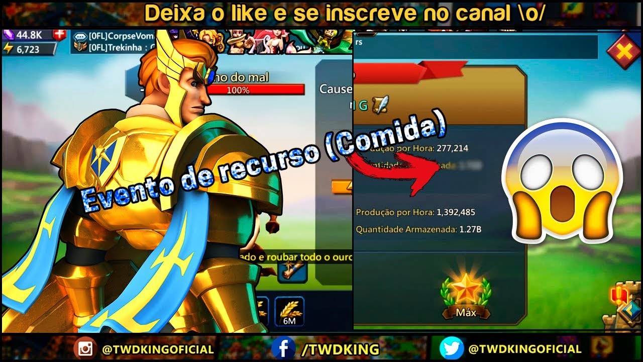 🎮 Evento de recurso (Comida) - Lords mobile