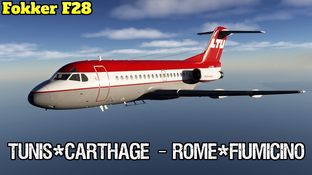 Fokker F28-1000 ✈ TUNIS-KARTÁGO – ŘÍM-FIUMICINO │ DTTA/19 – LIRF/16L
