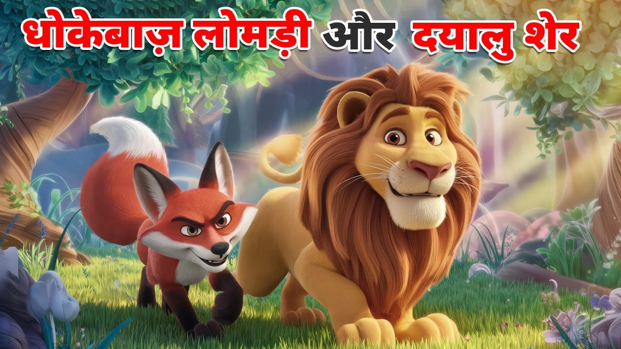 धोकेबाज़ लोमड़ी और दयालु शेर |DHOKEBAAZ LOMDI KAHANI | HINDI STORIES | HINDI KAHANIYA | CARTOON STORY