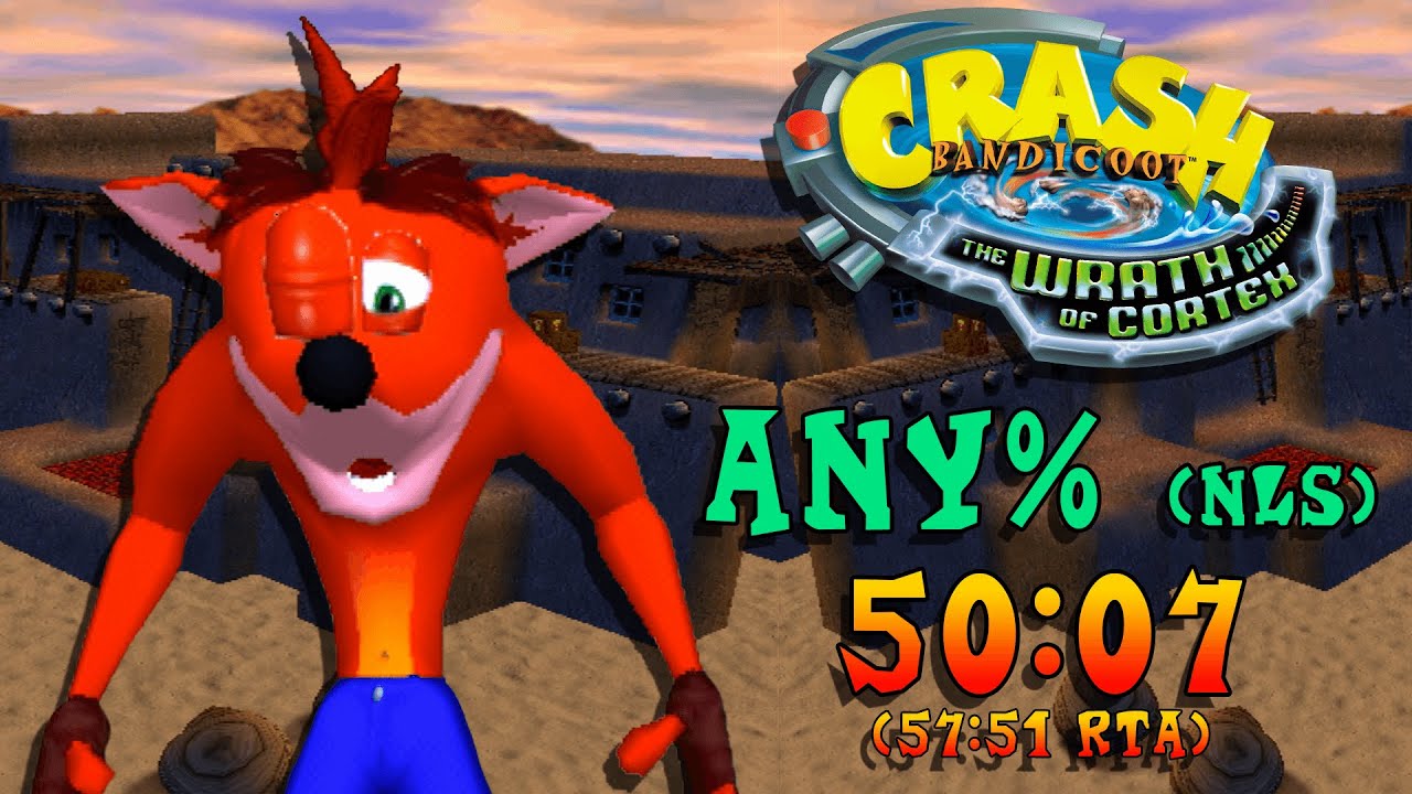 [WORLD RECORD] Any% (No Level Skips) in 50:07 [57:51 RTA] - Crash Bandicoot: The Wrath of Cortex