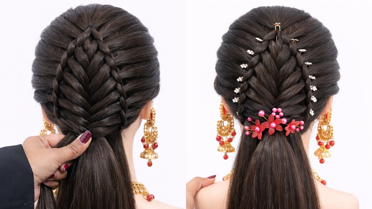 Graceful & Trendy Hairstyle for Wedding Function | New Hairstyle for Girl | Hair Style Girl