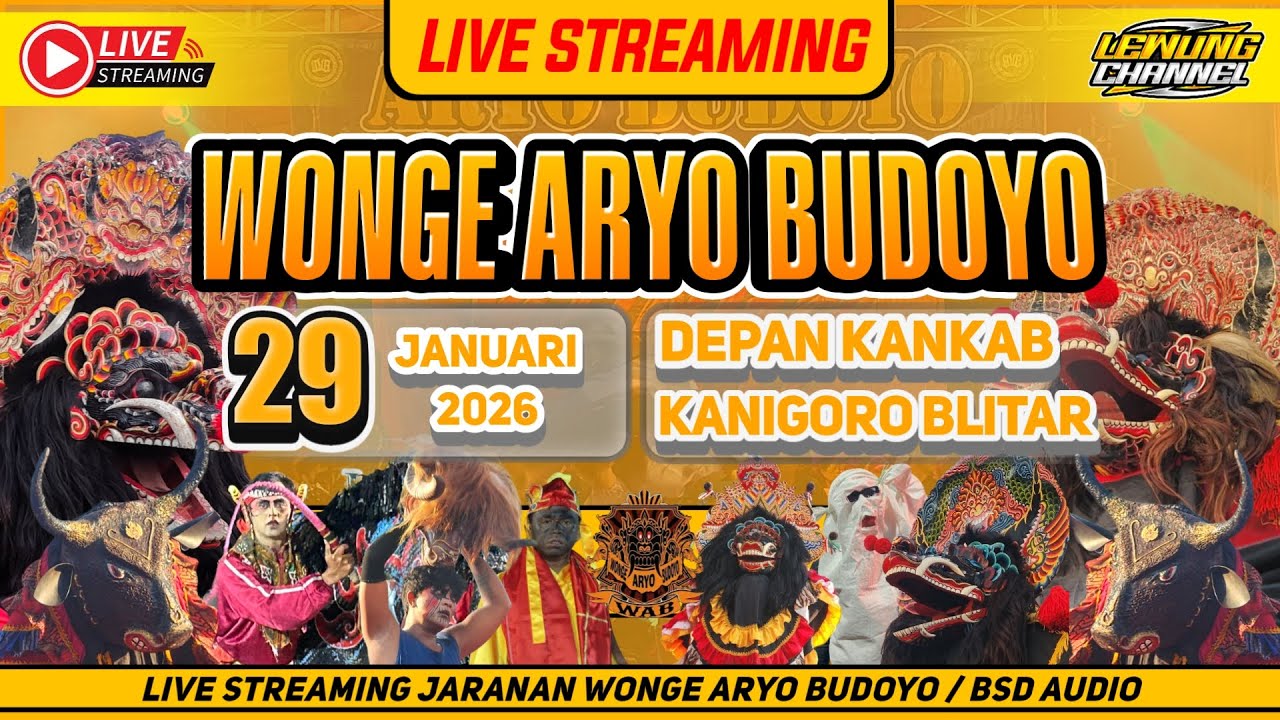 Live Jaranan WONGE ARYO BUDOYO (WAB) di Kanigoro Blitar. BSD Audio