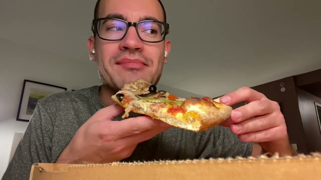 New York Style Pizza Mukbang at a Hotel (ASMR)