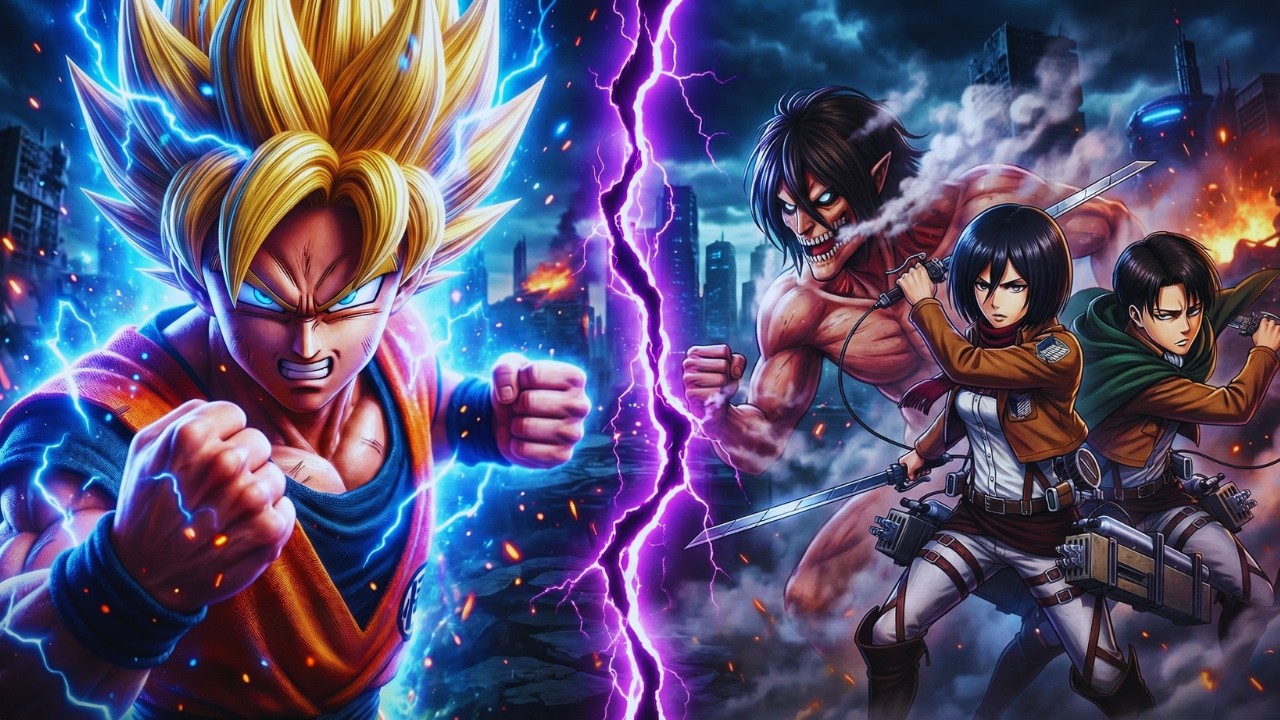 What If Goku Survive In The Attack On Titan Universe? 