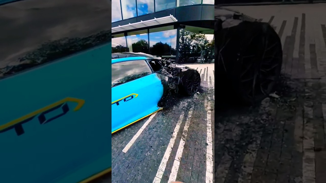 Lamborghini destroyed by fire 🔥