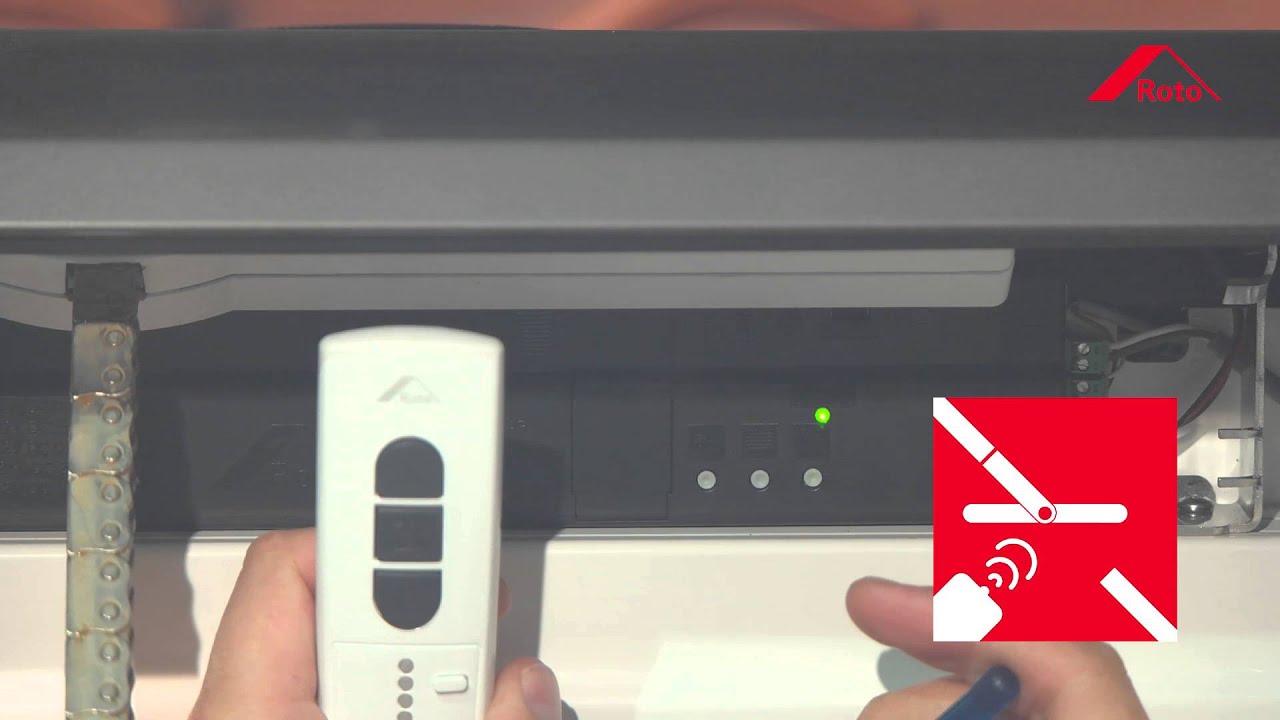 Elektrisches Schwingfenster Roto WDT R6 ‒ SF Fernbedienung programmieren