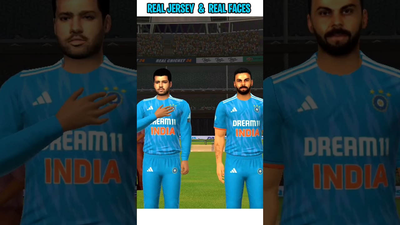 Real Faces & Real Jersey In RC 24 🤩💥 - Real Cricket 24 #shorts #rc24