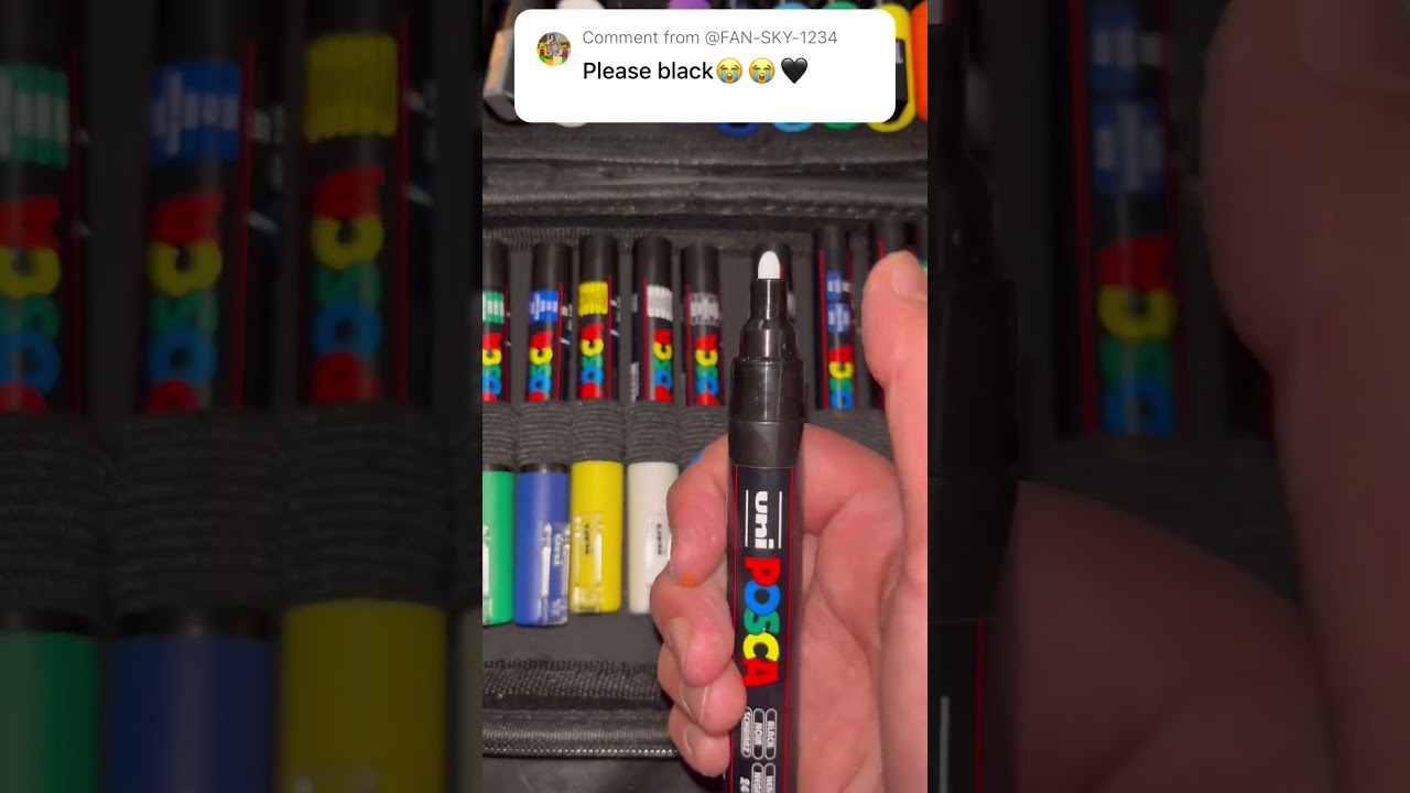 Activating Black Posca Marker!🖤🌚✔️ #shorts #fyp #poscamarkers