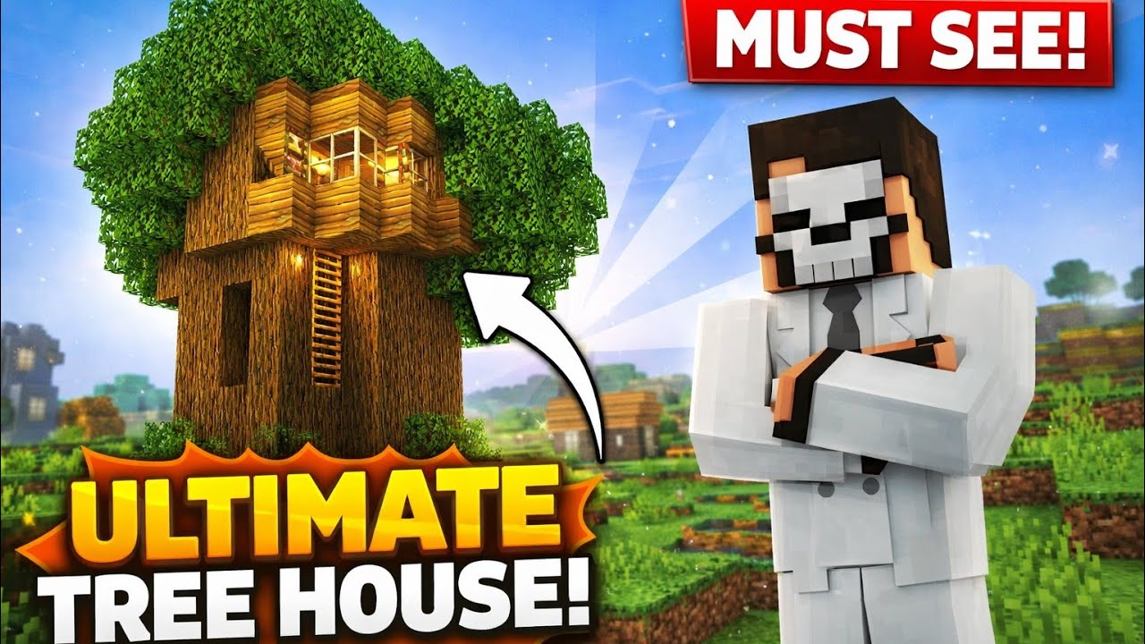 Ultimate Minecraft Treehouse Build! 🌳 | Survival Friendly & Beautiful Design|Episode 8 #minecraft 